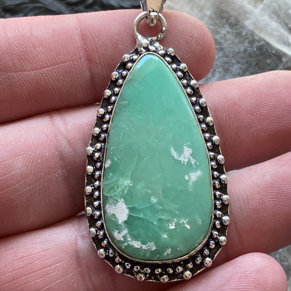 Variscite Crystal Stone Jewelry Pendant